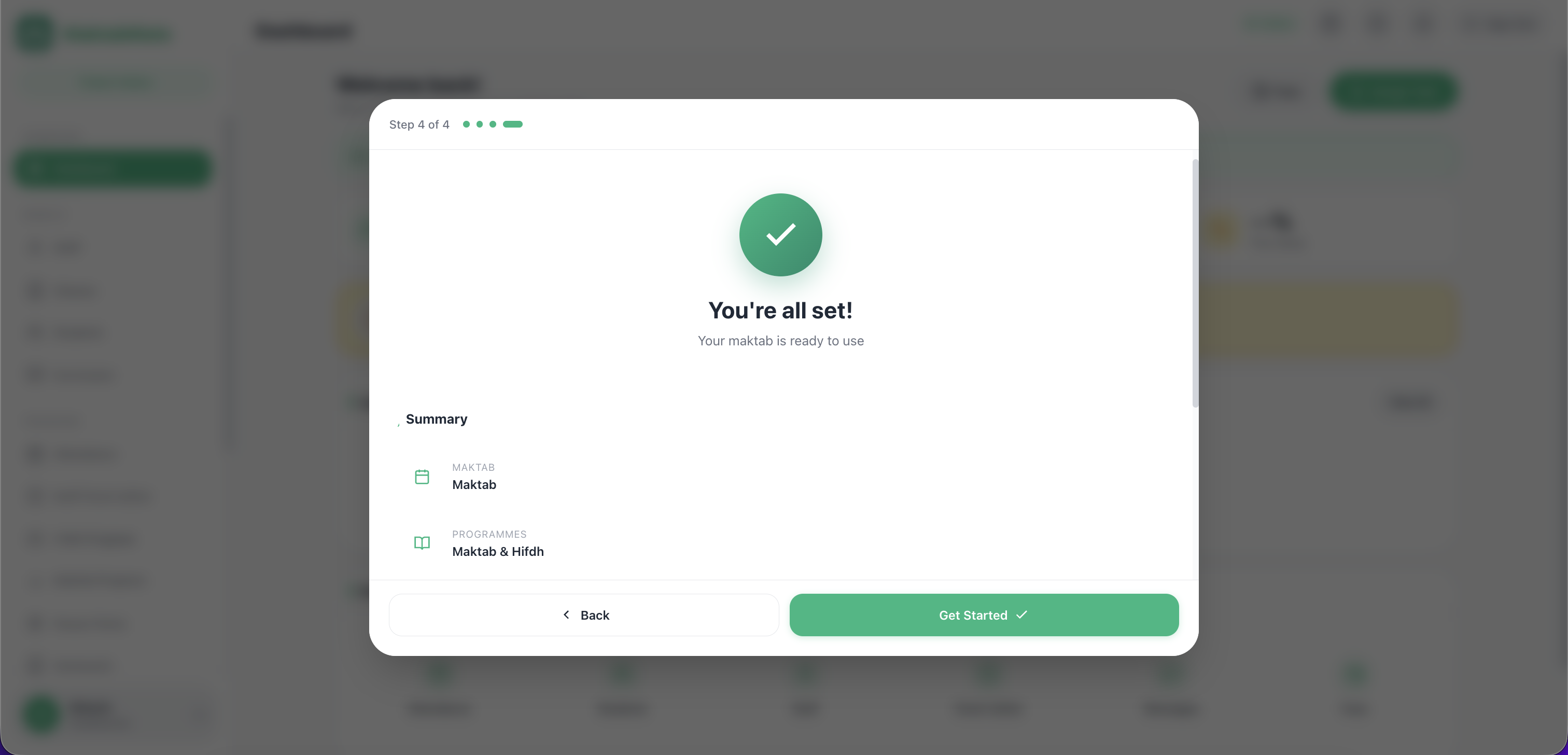 Setup complete summary with next steps